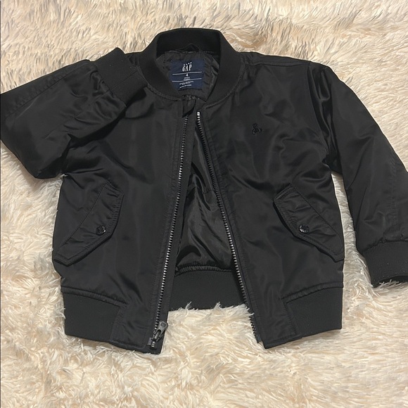 GAP Kids Black Bomber Jacket - Picture 1 of 4